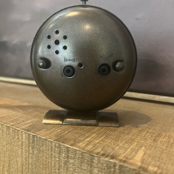 Bronze Color Metal Standing Desk Table Clock - Picture 4 of 5